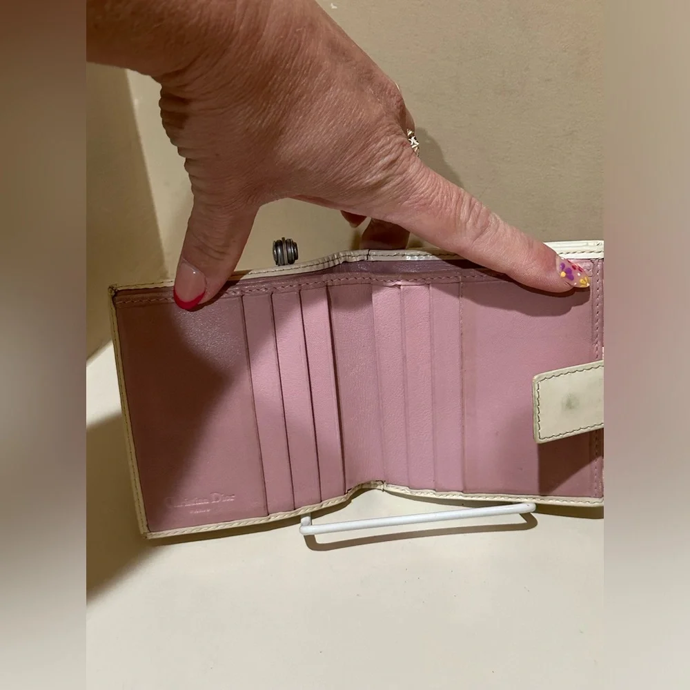 Christian Dior Oblique Trotte No 1 Pink Bifold Wallet